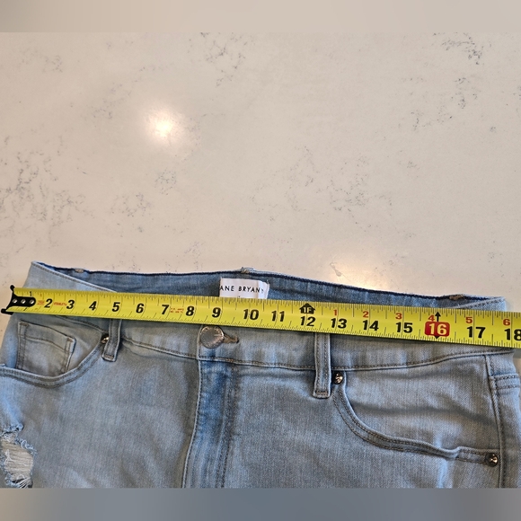 Lane Bryant Blue Denim Jeans Shorts High Rise Waist Womens Plus Size 16 - Picture 6 of 12
